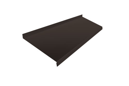 Отлив простой 250 0,45 PE с пленкой RR 32 темно-коричневый (2м)