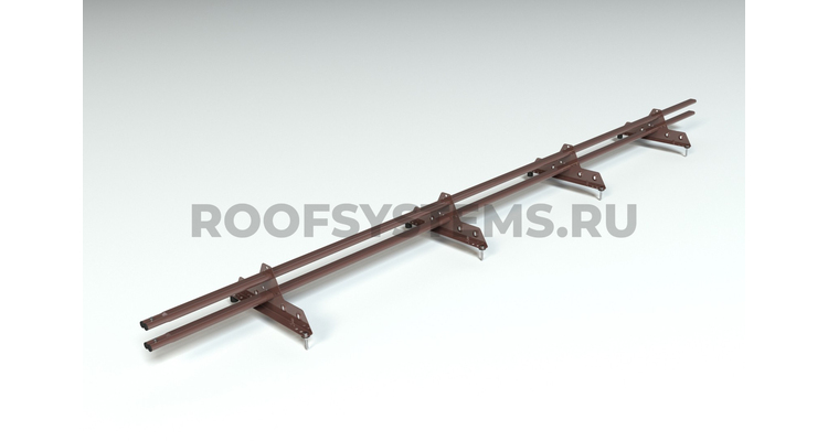 Снегозадержатель ELITE 40*20 овальный универсальный NEXT RAL 8017 (коричневый шоколад)