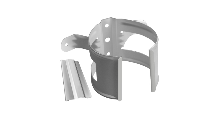 Кронштейн трубы Grand Line на дерево, 90мм PU RAL 9003 сигнальный белый