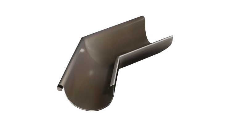 Угол желоба внешний Grand Line PU 135 гр 150 мм RR 32 темно-коричневый