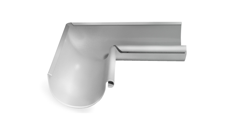 Угол желоба внутренний Grand Line PU 90 гр 150 мм RAL 9003 сигнальный белый