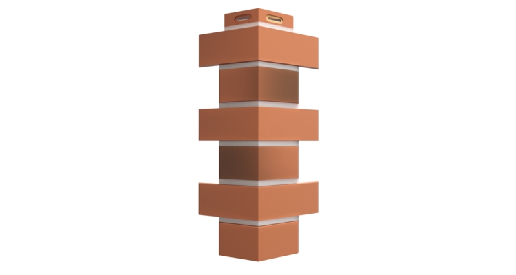 Угол Flemish, Красный жженый