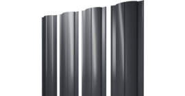 Штакетник Круглый с прямым резом 0.45 Drap RAL 7024 мокрый асфальт