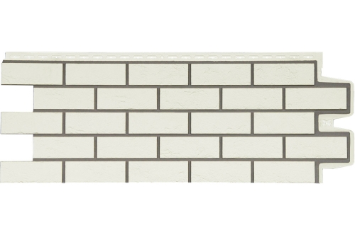 Фасадная панель GL Состаренный кирпич Design молочный со швом RAL 7006
