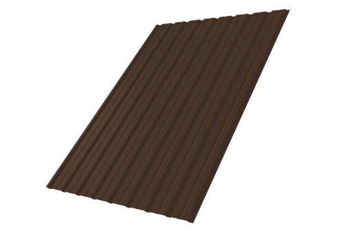 Профнастил С10В 0.45 PE с пленкой RAL 8017 шоколад