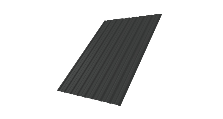 Профнастил С10В 0.5 Rooftop Бархат RAL 7016 антрацитово-серый