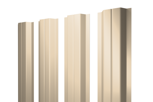Штакетник П-образный А с прямым резом 0,5 Satin RAL 1015 светлая слоновая кость