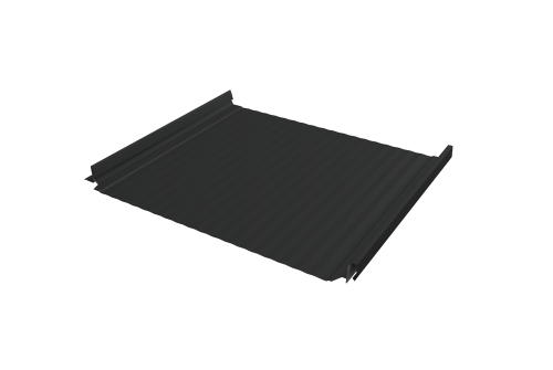 Кликфальц Pro Gofr Grand Line 0,5 Satin с пленкой на замках RAL 7016 антрацитово-серый