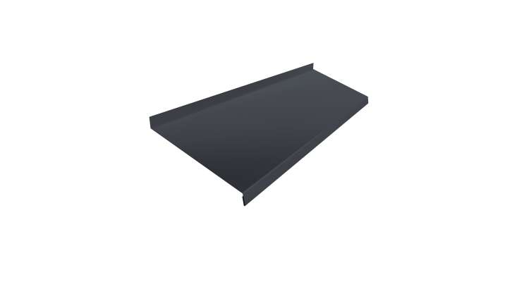 Отлив простой 200 0,5 Rooftop Бархат RAL 7024 мокрый асфальт (2м)