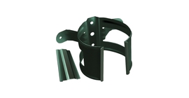 Хомут трубы металлический на дерево Grand Line ПВХ зеленый (RAL 6005)