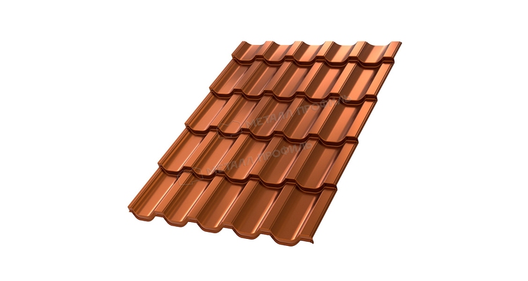 Металлочерепица Металл Профиль Трамонтана XL покрытие AGNETA 20 Copper\Copper под медь 0.5 мм