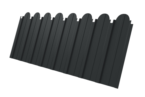 Профнастил С10A фигурный 0,5 Satin RAL 7016 антрацитово-серый