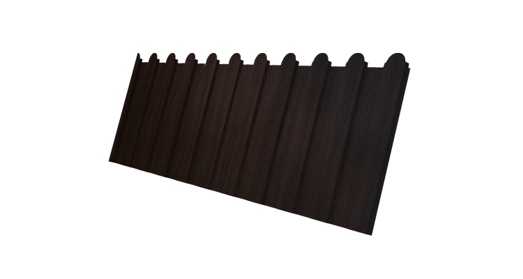 Профнастил С8А фигурный 0,45 Print Elite Coffee Wood Blesk TwinColor