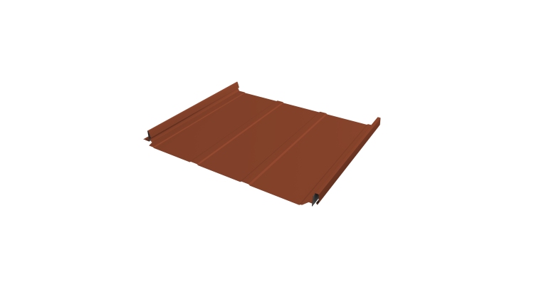 Кликфальц Pro Line Grand Line 0,5 Satin Matt TX с пленкой на замках RAL 8004 терракота