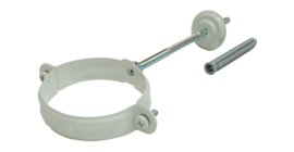 Хомут трубы PU 100 мм RAL 9003 сигнальный белый