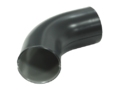 Колено стока GL PE 90 мм RAL 7024 мокрый асфальт