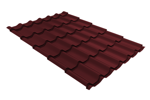 Металлочерепица классик 0,4 PE RAL 3005 красное вино