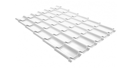 Металлочерепица Модерн Grand Line 0.45 PE RAL 9003 сигнальный белый