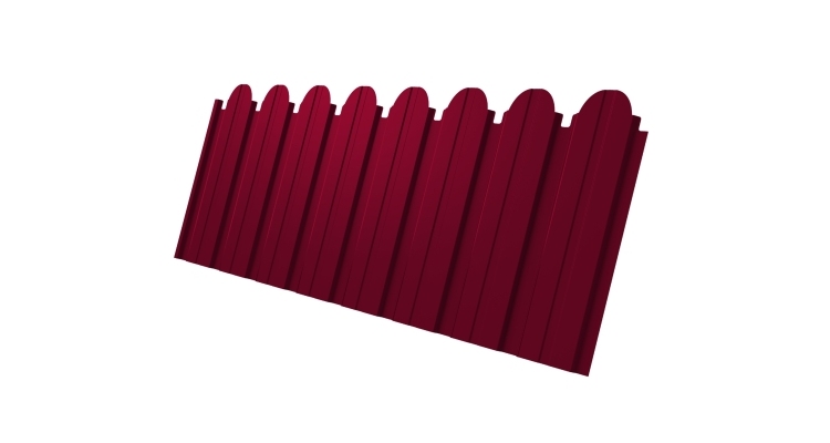 Профнастил С10B фигурный 0.45 PE RAL 3003 рубиново-красный