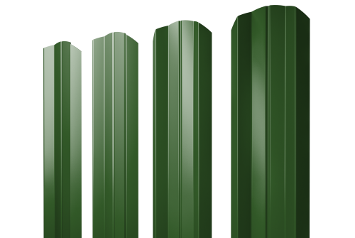 Штакетник М-образный A фигурный 0,45 PE RAL 6002 лиственно-зеленый