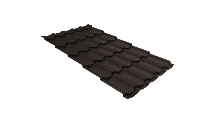Металлочерепица квинта плюс 0,45 Drap TR RR 32 темно-коричневый