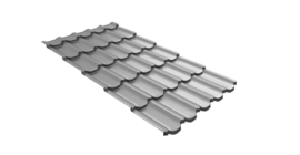 Металлочерепица  квинта плюс Grand Line c 3D резом 0,45 Drap RAL 7004 сигнальный серый