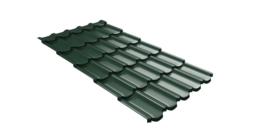 Металлочерепица  квинта плюс Grand Line c 3D резом 0,45 Drap TR RAL 6005 зеленый мох