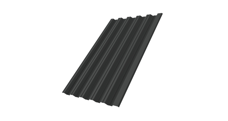 Профнастил НС35R Grand Line 0,5 Drap RAL 7016 антрацитово-серый