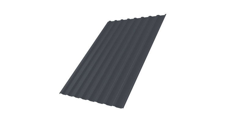 Профнастил С20B 0,5 Velur X RAL 7024 мокрый асфальт