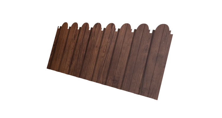 Профнастил C10A фигурный 0.45 Print-Double Premium с пленкой Cherry Wood Fresh