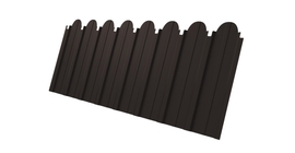 Профнастил C10A фигурный 0.5 Satin Matt TX RR 32 темно-коричневый