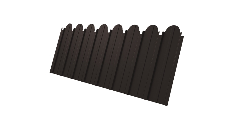 Профнастил C10A фигурный 0.5 Satin Matt TX RR 32 темно-коричневый