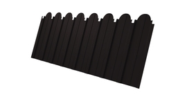 Профнастил C10A фигурный 0.45 Drap-double TX RAL 9005 черный