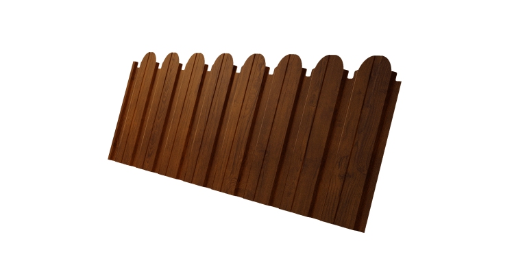 Профнастил C10B фигурный 0.45 Print Premium Golden Wood Intense FTC