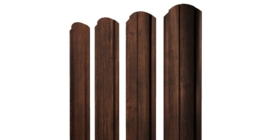 Штакетник Полукруглый Slim фигурный 0.45 Print Premium Cherry Wood Dark FTC