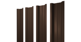 Штакетник П-образный В с прямым резом 0,45 Drap TwinColor RAL 8017 шоколад