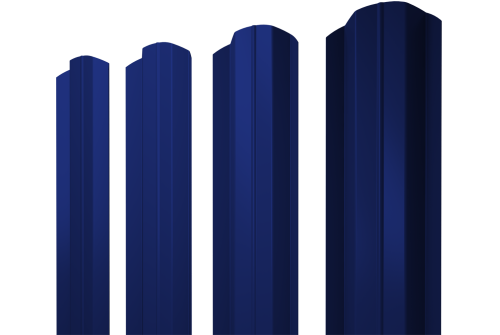 Штакетник М-образный В фигурный 0,45 PE RAL 5002 ультрамариново-синий