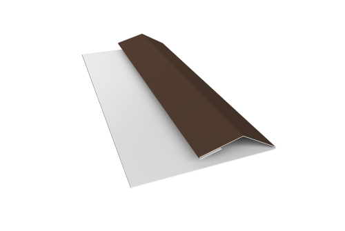 Планка финишная Блок-хаус new 0,5 Satin Matt RAL 8017 шоколад (3м)