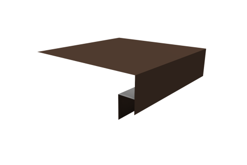 Планка околооконная сложная Блок-хаус new 200х50х27 0,5 Satin Matt RAL 8017 шоколад (3м)