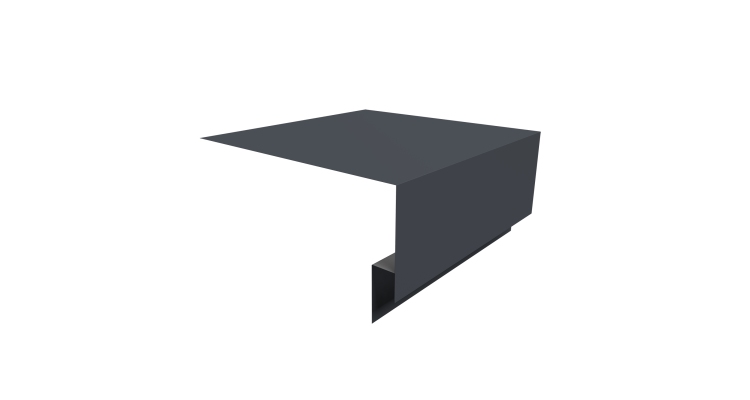 Планка околооконная сложная Блок-хаус new 200х75х27 0,45 Drap TR RAL 7024 мокрый асфальт (3м)