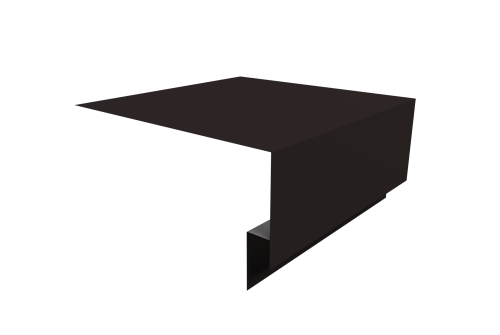 Планка околооконная сложная Блок-хаус new 200х75х27 0,5 Satin Matt RAL 9005 черный (2м)