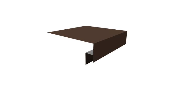 Планка околооконная сложная Блок-хаус new 250х50х27 (j-фаска) 0,45 Drap RAL 8017 шоколад (3м)