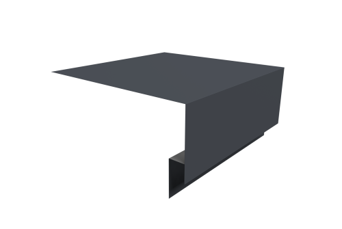 Планка околооконная сложная Блок-хаус new 250х75х27 0,45 Drap TX RAL 7024 мокрый асфальт (2м)