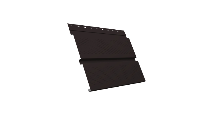 Софит металлический Квадро Брус с перфорацией 0,45 Drap с пленкой RAL 9005 черный