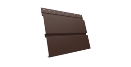 Софит металлический Квадро Брус без перфорации 0,45 Drap ST с пленкой RAL 8017 шоколад