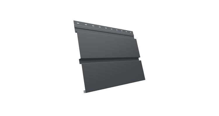 Софит металлический Квадро Брус без перфорации 0,5 Drap TX с пленкой RAL 7024 мокрый асфальт