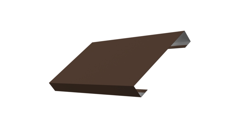 Ламель лицевая 125 забора жалюзи Texas 0.5 Rooftop Бархат с пленкой RAL 8017 шоколад