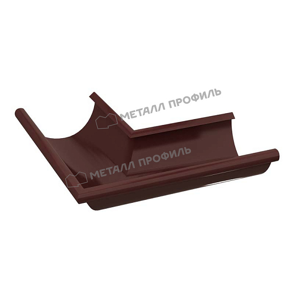 Угол желоба наружный Металл Профиль GS lite D125х90 градусов RAL 8017