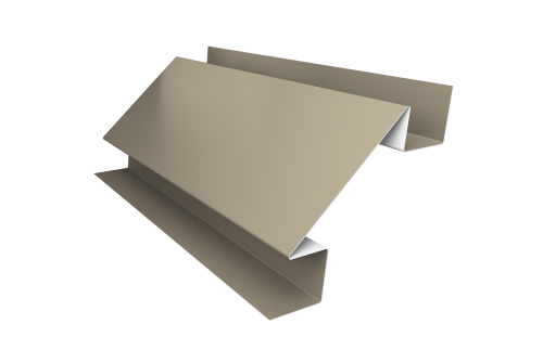 Планка угла внутреннего сложного Экобрус Grand Line 0,5 Satin с пленкой RAL 1015 светлая слоновая кость (2м)