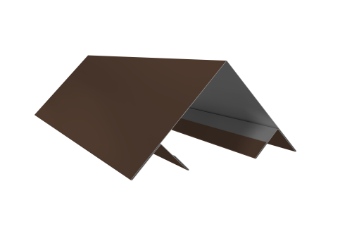Планка угла внешнего составная верхняя 0,45 PE с пленкой RAL 8017 шоколад (2м)
